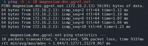 nftablesを使って、2回に1回pingが落ちるサーバを作る